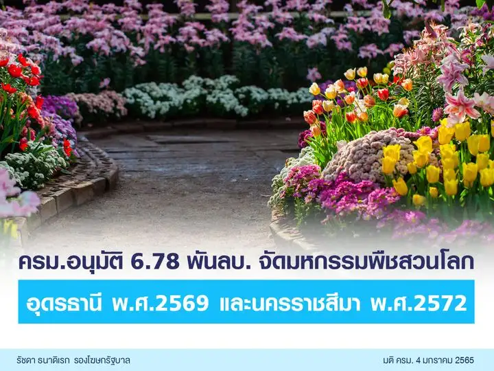 Cabinet Approves THB 6.78 Billion Framework for Udon Thani Horticultural Expo 2026